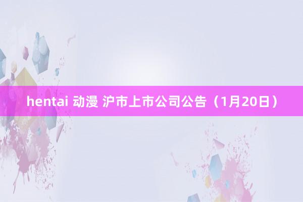 hentai 动漫 沪市上市公司公告（1月20日）