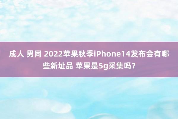 成人 男同 2022苹果秋季iPhone14发布会有哪些新址品 苹果是5g采集吗？